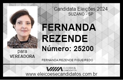 Candidato FERNANDA REZENDE 2024 - SUZANO - Eleições