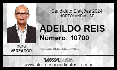 Candidato ADEILDO REIS 2024 - HORTOLÂNDIA - Eleições