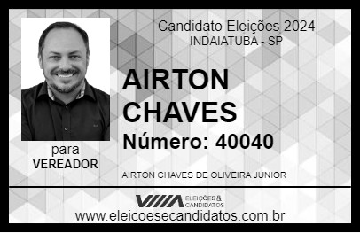 Candidato AIRTON CHAVES 2024 - INDAIATUBA - Eleições