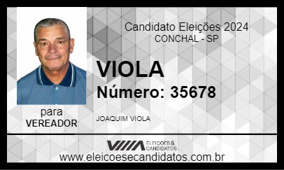 Candidato VIOLA 2024 - CONCHAL - Eleições