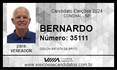 Candidato BERNARDO 2024 - CONCHAL - Eleições