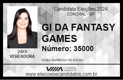 Candidato GI DA FANTASY GAMES 2024 - CONCHAL - Eleições