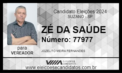 Candidato ZÉ DA SAÚDE 2024 - SUZANO - Eleições