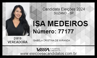 Candidato ISA MIRANDA 2024 - SUZANO - Eleições