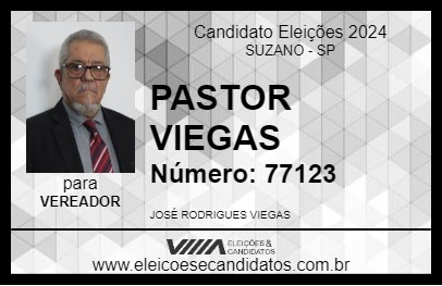 Candidato PASTOR VIEGAS 2024 - SUZANO - Eleições