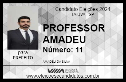 Candidato PROFESSOR AMADEU 2024 - TAIÚVA - Eleições