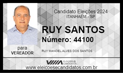 Candidato RUY SANTOS 2024 - ITANHAÉM - Eleições