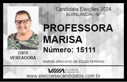 Candidato PROFESSORA MARISA 2024 - ALVINLÂNDIA - Eleições