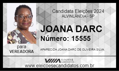 Candidato JOANA DARC 2024 - ALVINLÂNDIA - Eleições