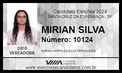 Candidato MIRIAN SILVA 2024 - SANTA CRUZ DA ESPERANÇA - Eleições