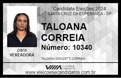 Candidato TALOANA CORREIA 2024 - SANTA CRUZ DA ESPERANÇA - Eleições