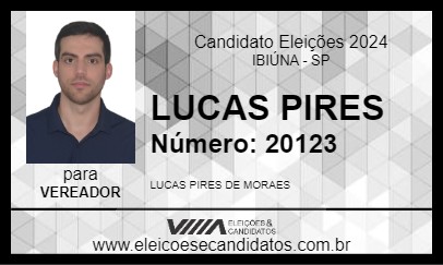 Candidato LUCAS PIRES 2024 - IBIÚNA - Eleições