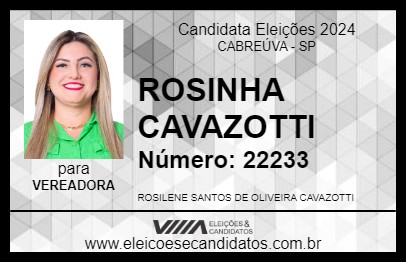 Candidato ROSINHA CAVAZOTTI 2024 - CABREÚVA - Eleições