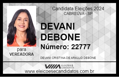 Candidato DEVANI DEBONE 2024 - CABREÚVA - Eleições