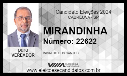 Candidato MIRANDINHA 2024 - CABREÚVA - Eleições