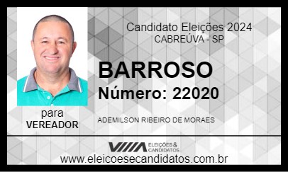 Candidato BARROSO 2024 - CABREÚVA - Eleições