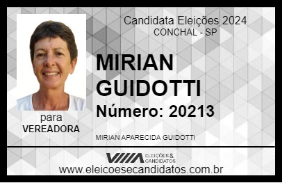 Candidato MIRIAN GUIDOTTI 2024 - CONCHAL - Eleições