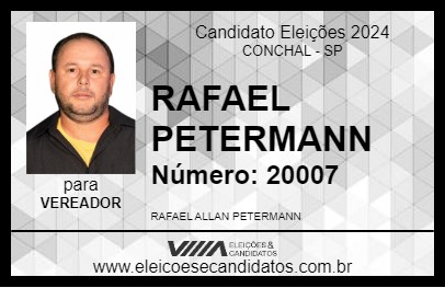 Candidato RAFAEL PETERMANN 2024 - CONCHAL - Eleições