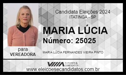 Candidato MARIA LÚCIA 2024 - ITATINGA - Eleições