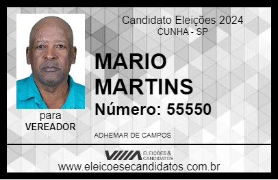 Candidato MARIO MARTINS 2024 - CUNHA - Eleições