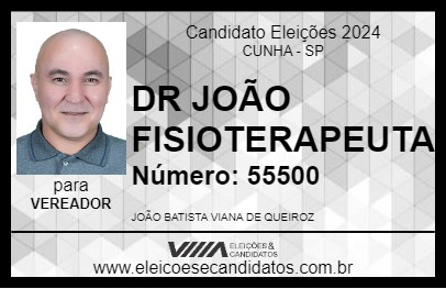 Candidato DR JOÃO FISIOTERAPEUTA 2024 - CUNHA - Eleições