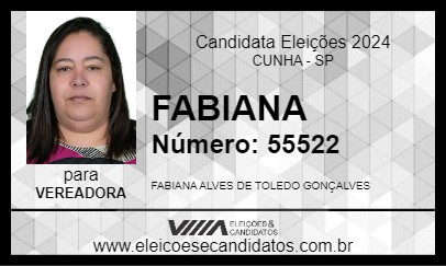 Candidato FABIANA 2024 - CUNHA - Eleições