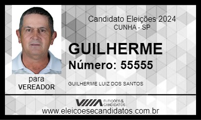 Candidato GUILHERME 2024 - CUNHA - Eleições