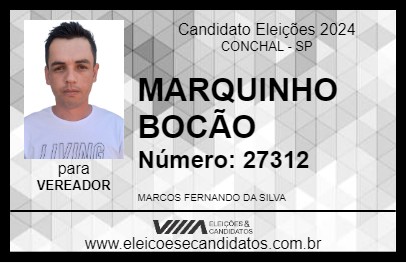 Candidato MARQUINHO BOCÃO 2024 - CONCHAL - Eleições