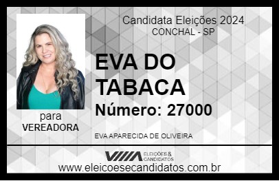 Candidato EVA DO TABACA 2024 - CONCHAL - Eleições