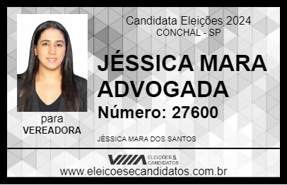 Candidato JÉSSICA MARA 2024 - CONCHAL - Eleições