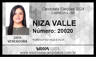 Candidato NIZA VALLE 2024 - CABREÚVA - Eleições