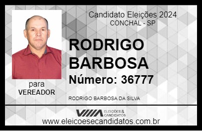 Candidato RODRIGO BARBOSA 2024 - CONCHAL - Eleições