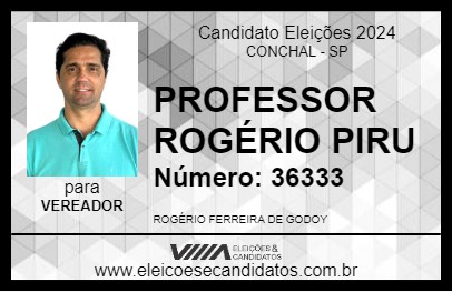 Candidato PROFESSOR ROGÉRIO PIRU 2024 - CONCHAL - Eleições