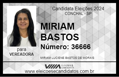 Candidato MIRIAM BASTOS 2024 - CONCHAL - Eleições