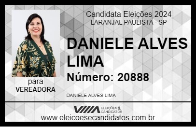 Candidato DANIELE ALVES LIMA 2024 - LARANJAL PAULISTA - Eleições