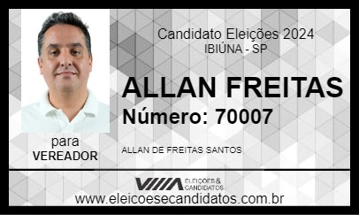 Candidato ALLAN FREITAS 2024 - IBIÚNA - Eleições