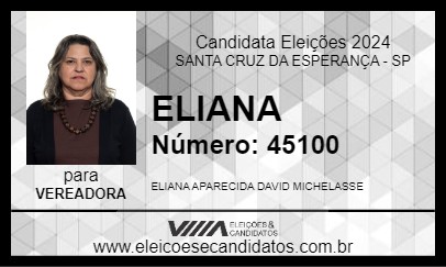 Candidato ELIANA 2024 - SANTA CRUZ DA ESPERANÇA - Eleições