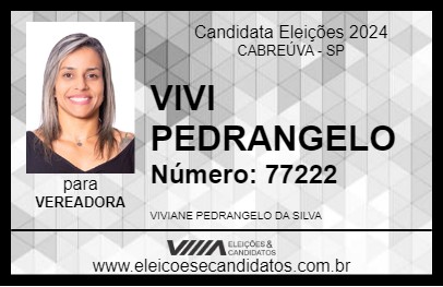 Candidato VIVI PEDRANGELO 2024 - CABREÚVA - Eleições