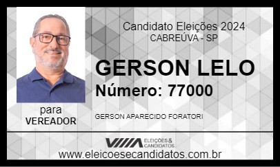 Candidato GERSON LELO 2024 - CABREÚVA - Eleições