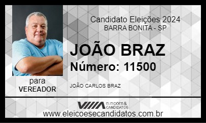 Candidato JOÃO BRAZ 2024 - BARRA BONITA - Eleições