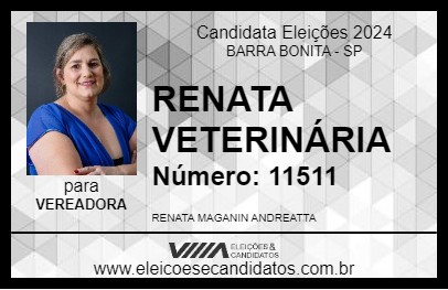 Candidato RENATA VETERINÁRIA 2024 - BARRA BONITA - Eleições