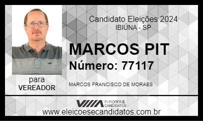 Candidato MARCOS PIT 2024 - IBIÚNA - Eleições