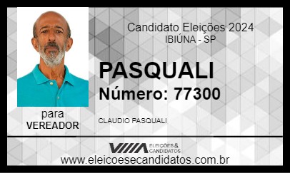 Candidato PASQUALI 2024 - IBIÚNA - Eleições