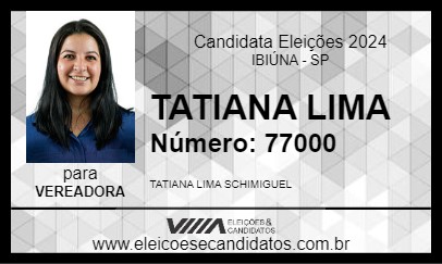 Candidato TATIANA LIMA 2024 - IBIÚNA - Eleições