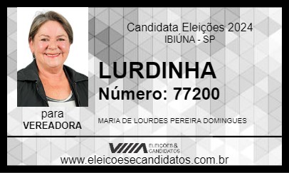 Candidato LURDINHA 2024 - IBIÚNA - Eleições