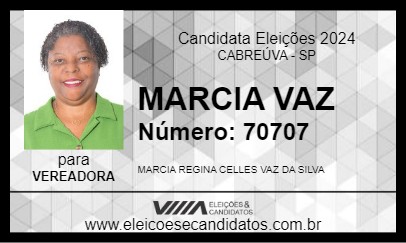 Candidato MARCIA VAZ 2024 - CABREÚVA - Eleições