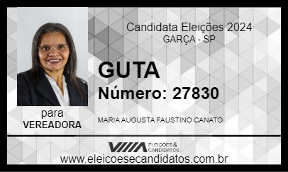 Candidato GUTA 2024 - GARÇA - Eleições