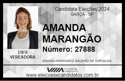 Candidato AMANDA MARANGÃO 2024 - GARÇA - Eleições