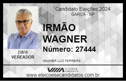 Candidato IRMÃO WAGNER 2024 - GARÇA - Eleições