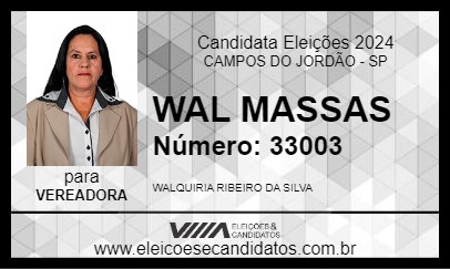 Candidato WAL MASSAS 2024 - CAMPOS DO JORDÃO - Eleições